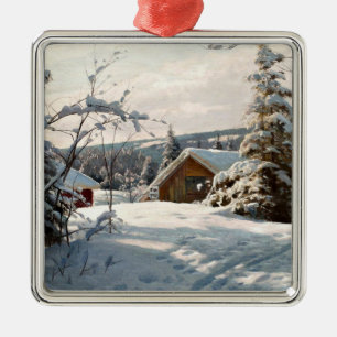 Monsted - Winter Landscape in Solbelyst Metal Ornament