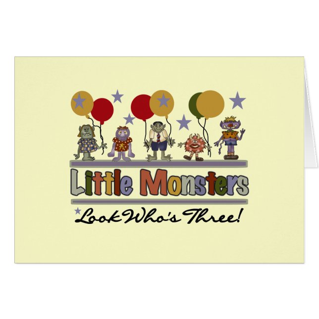 Monster 3rd Birthday Tshirts and Gifts (Front Horizontal)