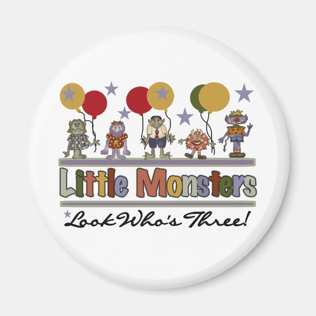 Monster 3rd Birthday Tshirts and Gifts Magnet (Front)