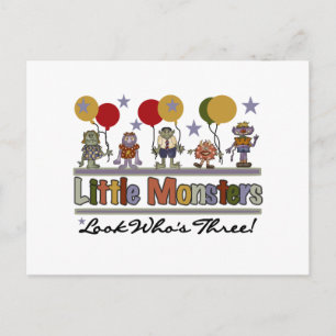 Monster 3rd Birthday Tshirts and Gifts Postcard