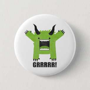 monster 6 cm round badge