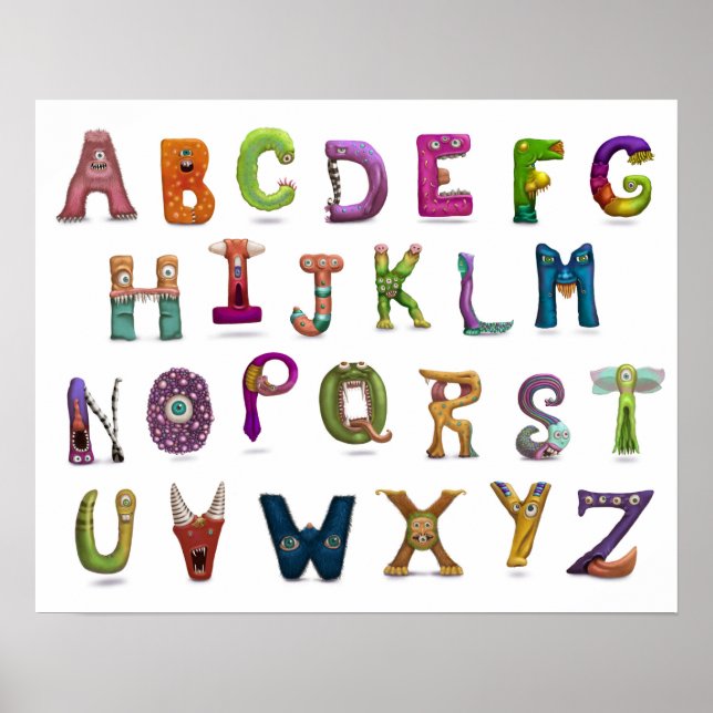 Monster Alphabet Poster (Front)