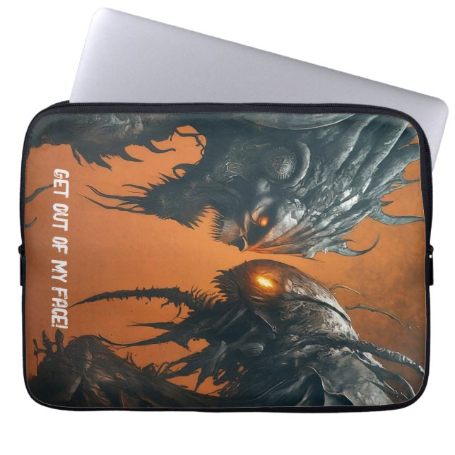 Monster Angry Face-Off Laptop Sleeve (Front)