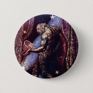 Monster Art: Ghost of a Flea by William Blake 6 Cm Round Badge