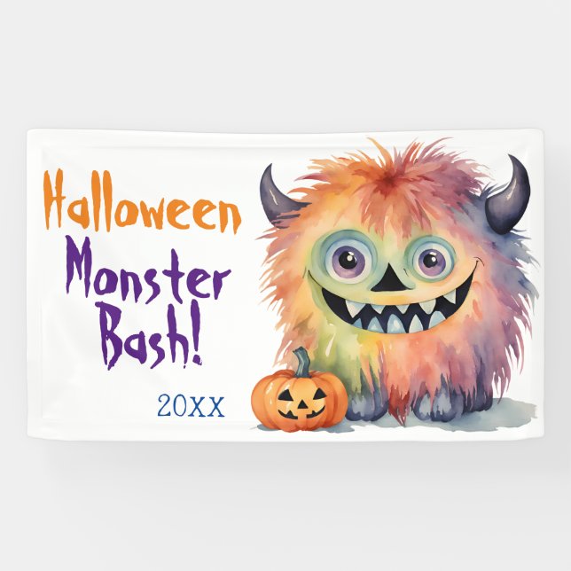 Monster Bash Halloween Party Banner (Horizontal)