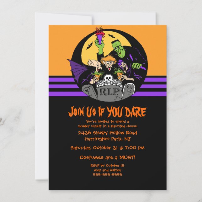 Monster Bash Halloween Party Invitation (Front)