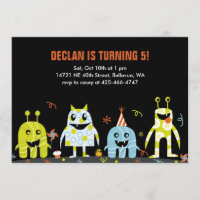 Monster Bash Kid's Birthday Party Invitation