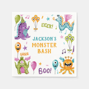 Monster Bash Little Monster Birthday Party Napkin