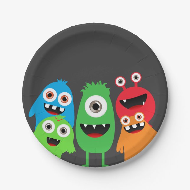 Monster Bash Paper Plate (Front)