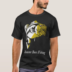 Monster Bass Fishing Big Largemouth Fisherman Nice T-Shirt