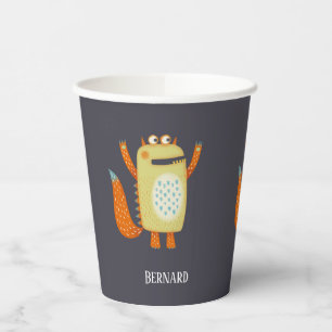 Monster Bernard Custom Name Paper Cups
