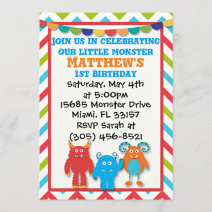 Monster Birthday Invitation