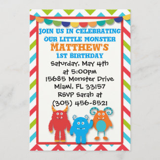 Monster Birthday Invitation