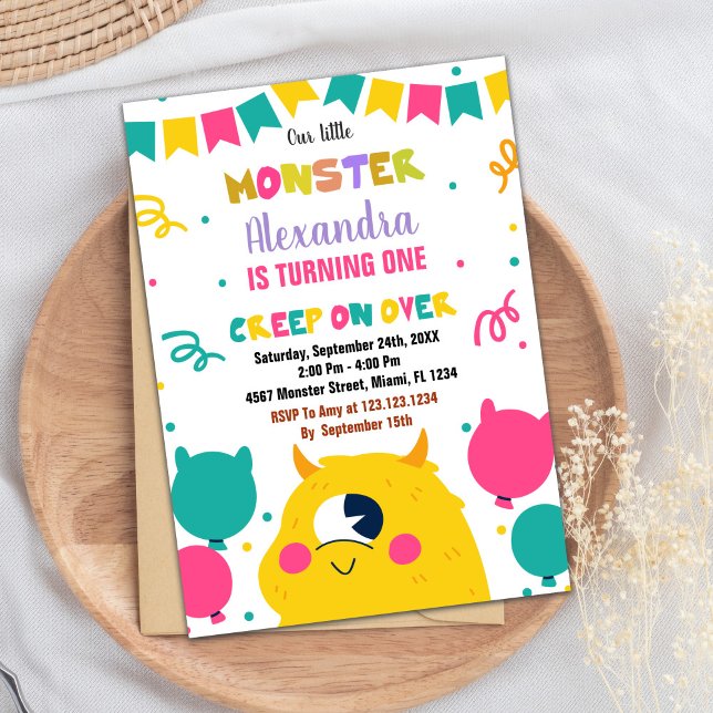 Monster Birthday Invitations Ballons Flags (Monster Birthday Invitations Ballons Flags)