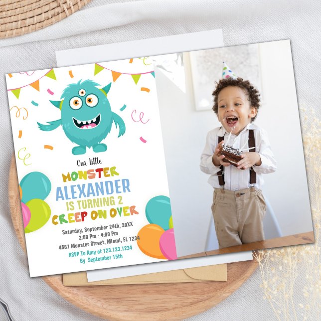 Monster Birthday Invitations Ballons Flags photo (Monster Birthday Invitations Ballons Flags photo)