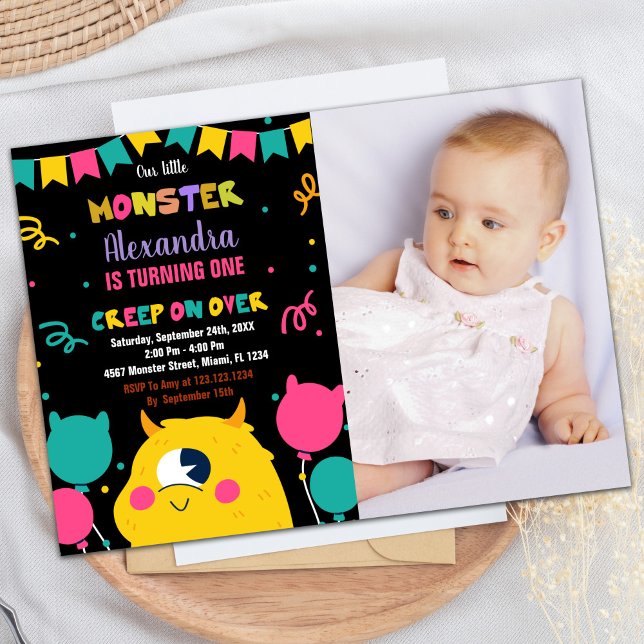 Monster Birthday Invitations Ballons Flags photo (Monster Birthday Invitations Ballons Flags photo)