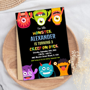 Monster Birthday Invitations, Monsters one eye Invitation