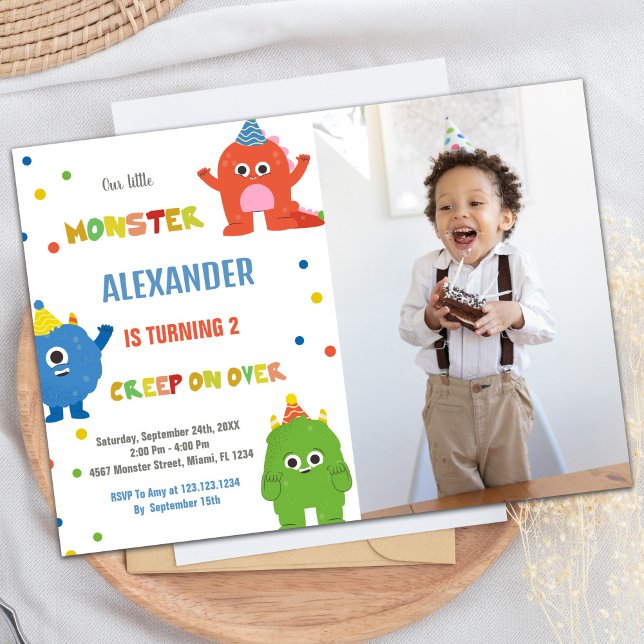 Monster Birthday Invitations with photo (Monster Birthday Invitations with photo)