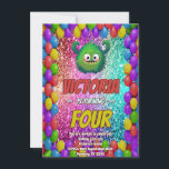 Monster birthday invite for kids<br><div class="desc">🎉 Unleash the Fun with Monster Birthday Invites for Kids! 🎈 Get ready to ROAR with excitement because it's party time! Our Monster Birthday Invites for Kids are here to make your little one's celebration unforgettable. These invites are not just pieces of paper; they're your ticket to a monstrously good...</div>