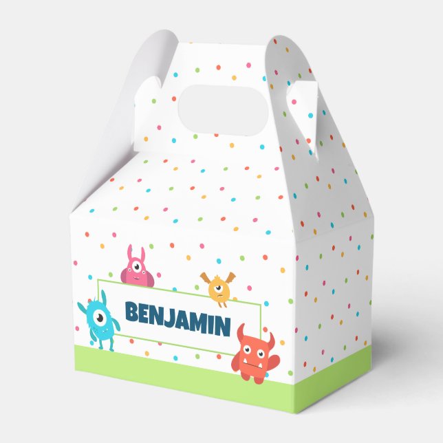 Monster Birthday Party Favour Box (Front Side)