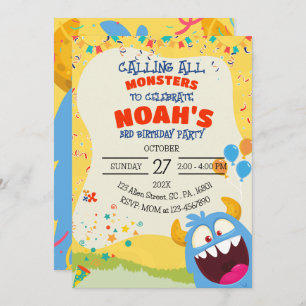 Monster Birthday Party for All Ages Invitation
