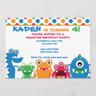 Monster Birthday Party Invitation