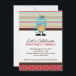 Monster Birthday Party Invite<br><div class="desc">Created by Colourful Designs Inc. Copyright 2011. All text can be modified. Need a custom design? Have another colour in mind? Need Help? Want me to customise something for you? Contact me at colourful_designs_inc@hotmail.com. I will respond within 24 Hours, unless it is the weekend or a statutory holiday. You can...</div>