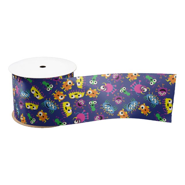 Monster Birthday Party Satin Ribbon (Spool)