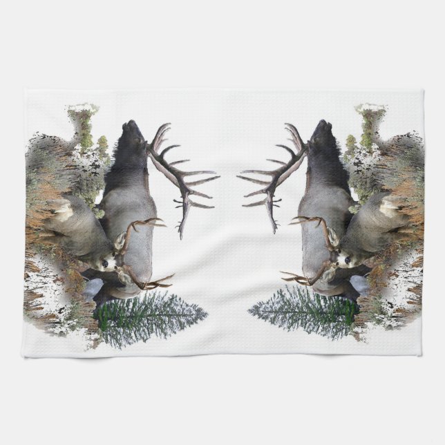 Monster bull trophy buck tea towel (Horizontal)