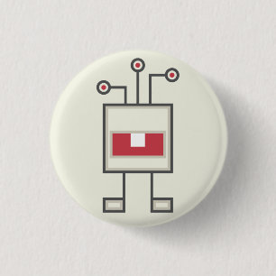 Monster Button: Robot 3 Cm Round Badge