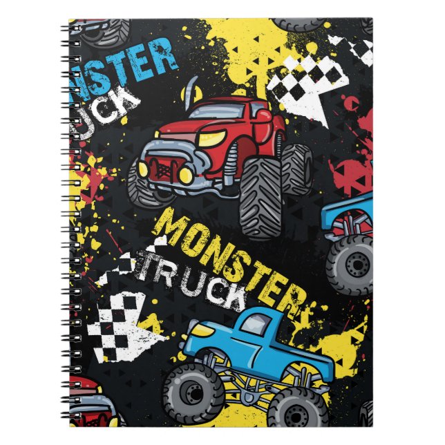 Monster Car: Abstract Childish Pattern Notebook (Front)