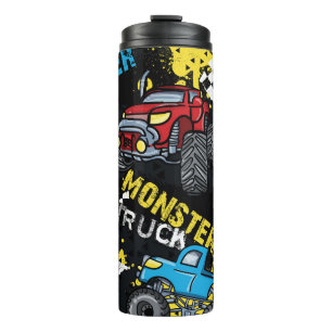 Monster Car: Abstract Childish Pattern Thermal Tumbler