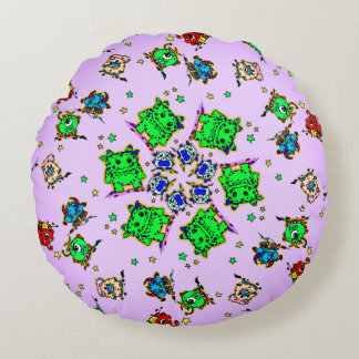 monster cartoon cutees round cushion