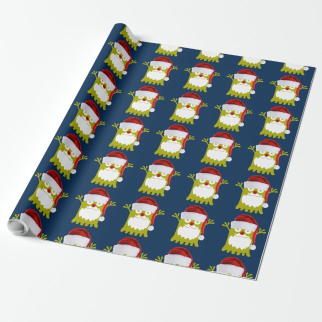 Monster Claus Wrapping Paper (Unrolled)