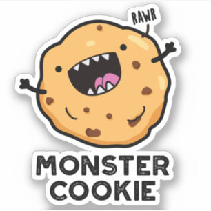 Monster Cookie Funny Food Pun