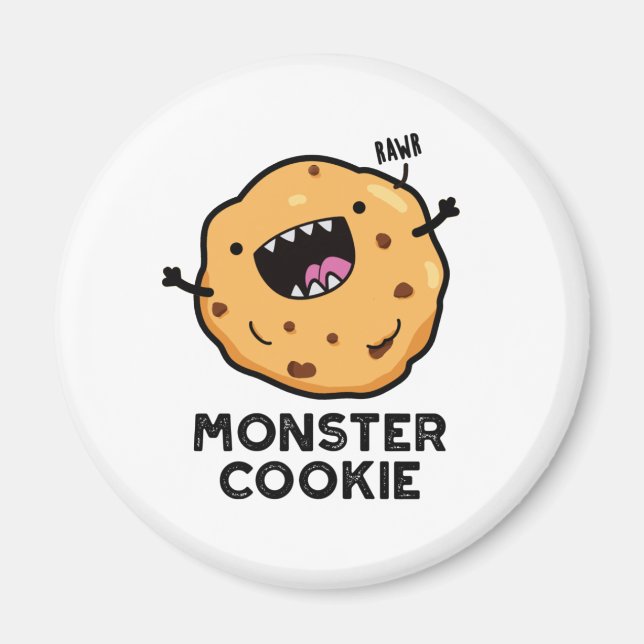 Monster Cookie Funny Food Pun  Magnet (Front)