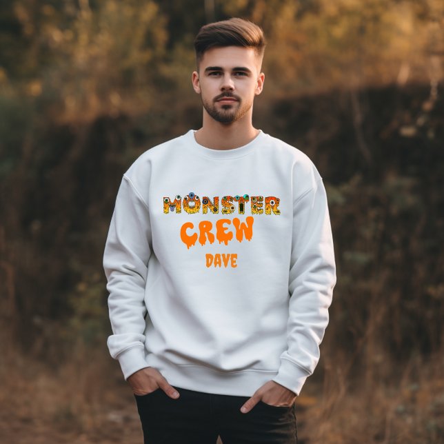 Monster Crew Custom Name Halloween Sweatshirt (Creator Uploaded)