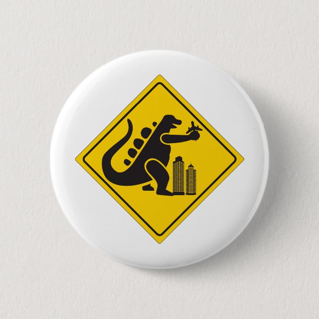 Monster Crossing 6 Cm Round Badge (Front)