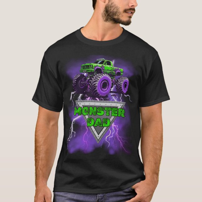 Monster Dad- Monster Truck Men's T-shirt (Front)