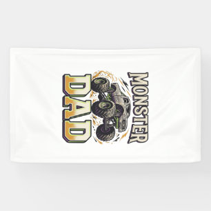 Monster Dad Monster Truck Vintage Vector Shirt Des Banner