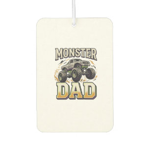 Monster Dad Monster Truck Vintage Vector Shirt Des Car Air Freshener