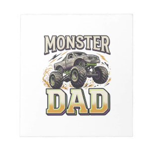 Monster Dad Monster Truck Vintage Vector Shirt Des Notepad