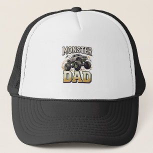 Monster Dad Monster Truck Vintage Vector Shirt Des Trucker Hat