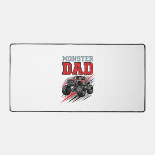 Monster Dad Vintage Monster Truck Shirt Design_1 Desk Mat
