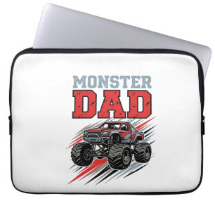Monster Dad Vintage Monster Truck Shirt Design_1 Laptop Sleeve