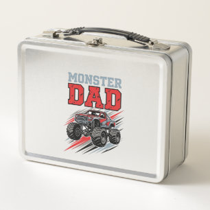 Monster Dad Vintage Monster Truck Shirt Design_1 Metal Lunch Box