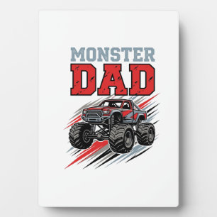 Monster Dad Vintage Monster Truck Shirt Design_1 Plaque
