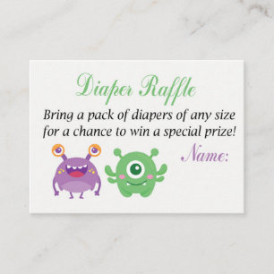 Monster Diaper Raffle Tickets