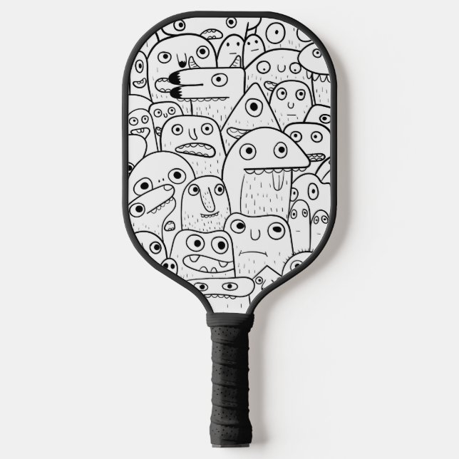 Monster Doodles Pickleball Paddle (Front)