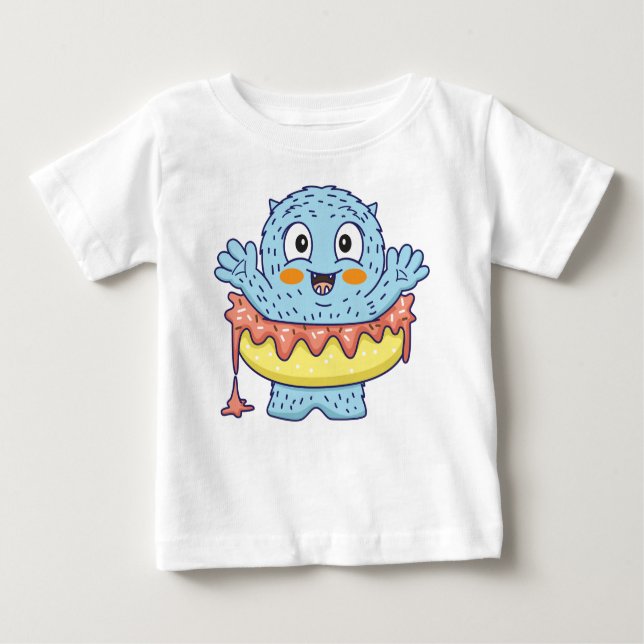 Monster doughnut baby  baby T-Shirt (Front)